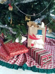 Xmas gifts under tree
